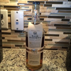 Basil Hayden.  Popular whiskey, but overrated.  